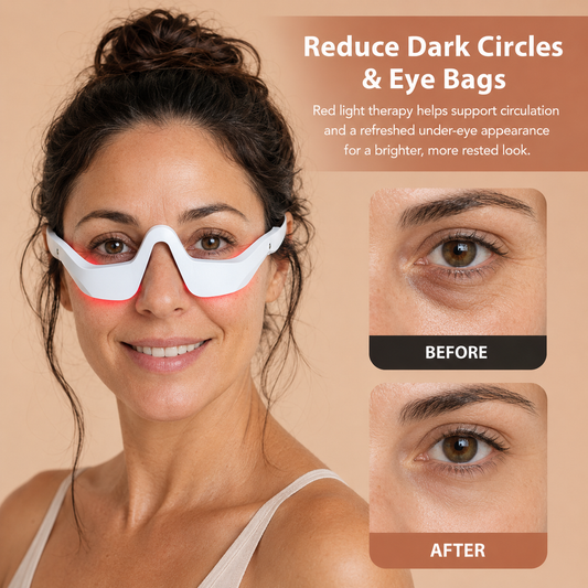 Red Light Therapy Under-Eye Massager Glasses