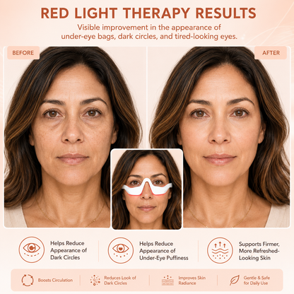 Red Light Therapy Under-Eye Massager Glasses